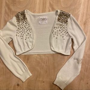 Justice Girls Cropped Sweater with Sequins